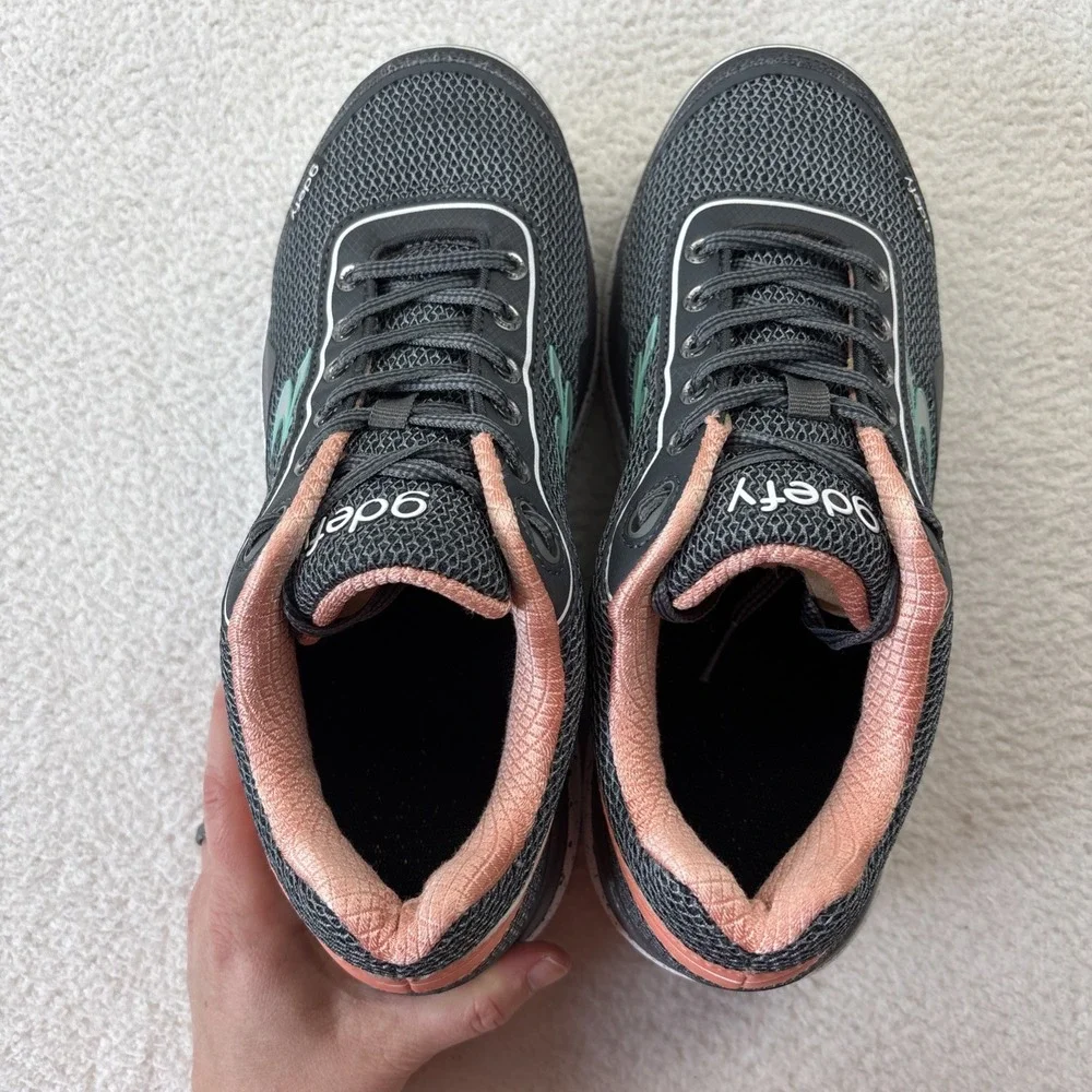 G-DEFY Womens 'Mighty Walk' Shoes Size 9 Gray/Pink Sneakers Comfort Athletic